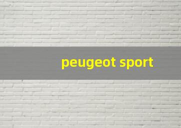 peugeot sport